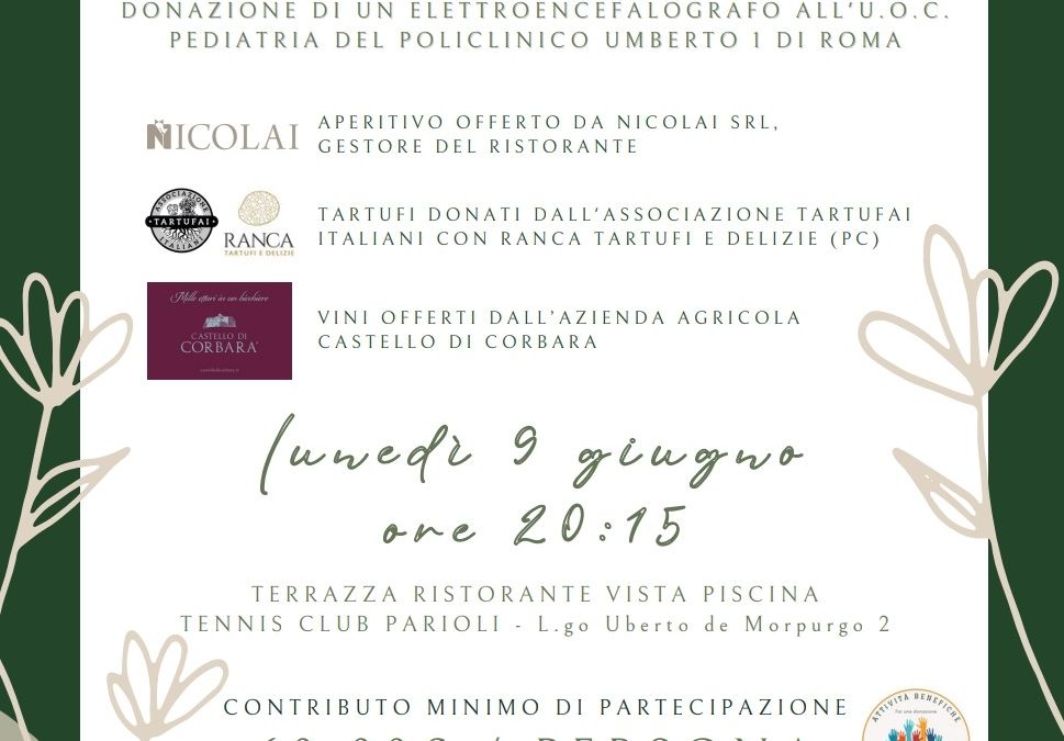 Cena di Beneficienza – Parioli ETS